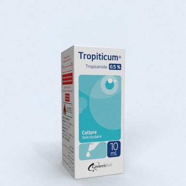 Tropicamide collyre